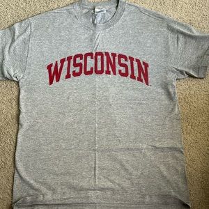 Gray Wisconsin tee